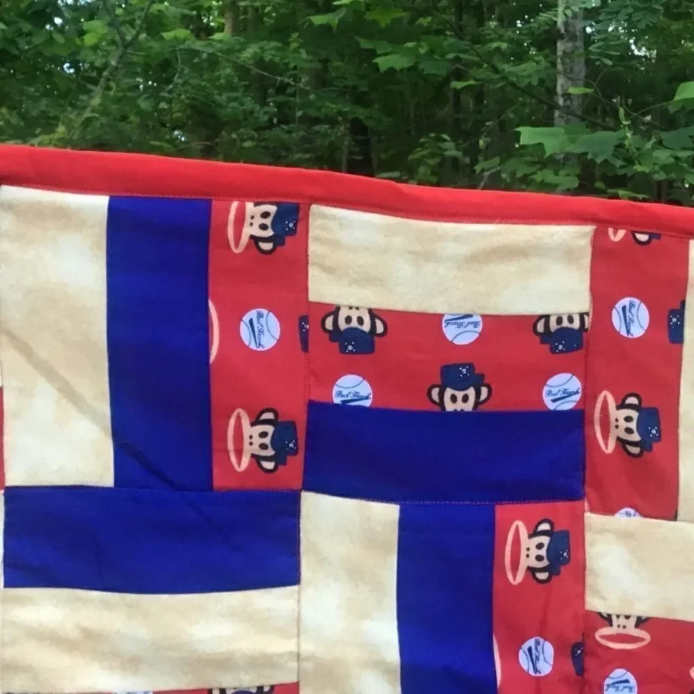 NWT. Hand Crafted Baseball Monkeys Quilt!